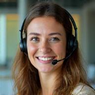 Headset-wearing support team